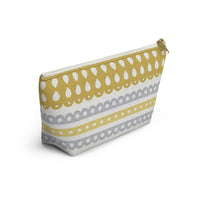 Ribbon Candy Accessory Pouch w T-bottom in Yellow